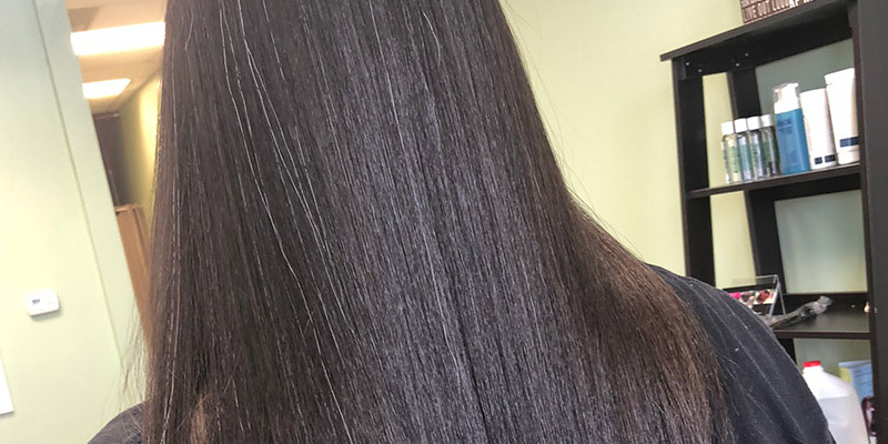 Woman's Hair straightened