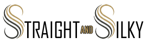 Straight and Silky. Hair Straightening Logo